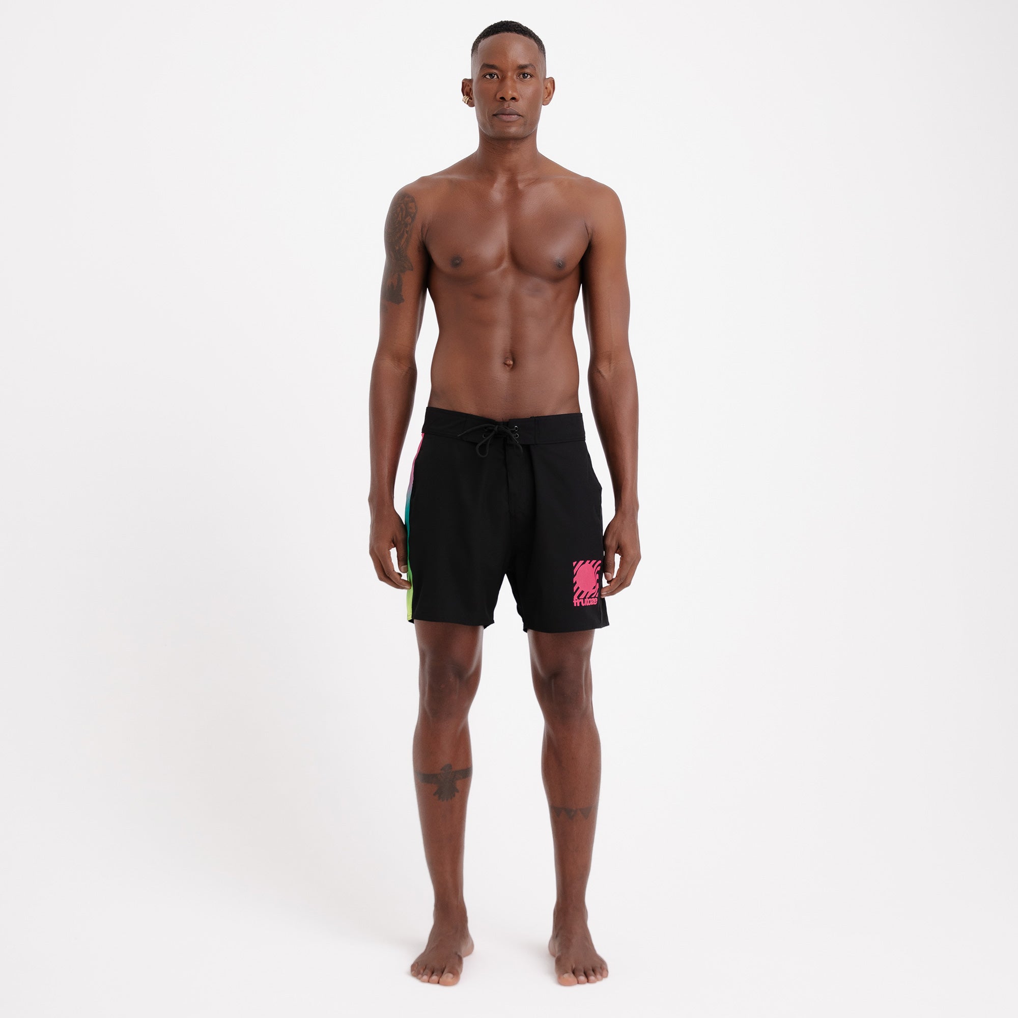 BoardShorts Masculino Preto com Degrade Frutoze