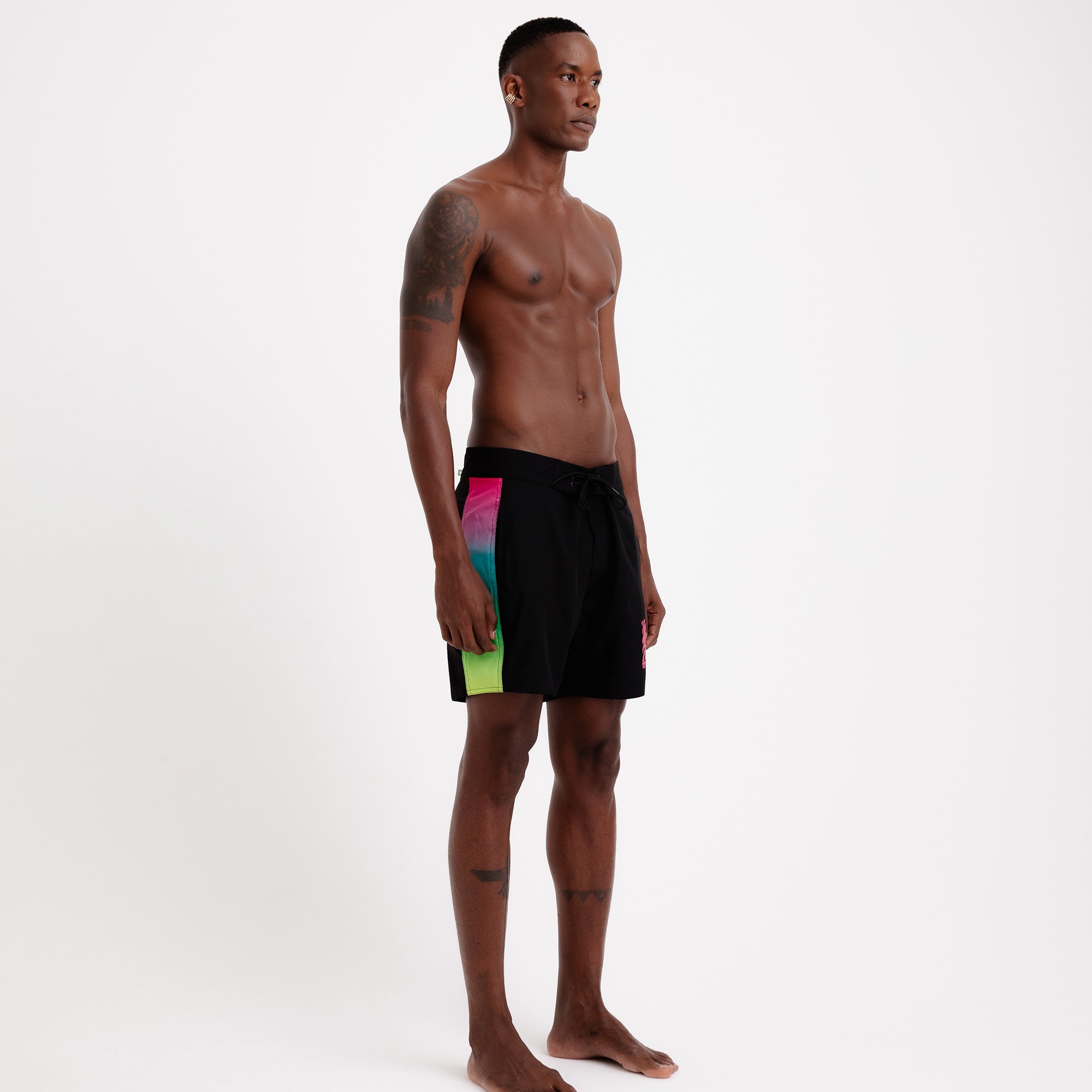BoardShorts Masculino Preto com Degrade Frutoze