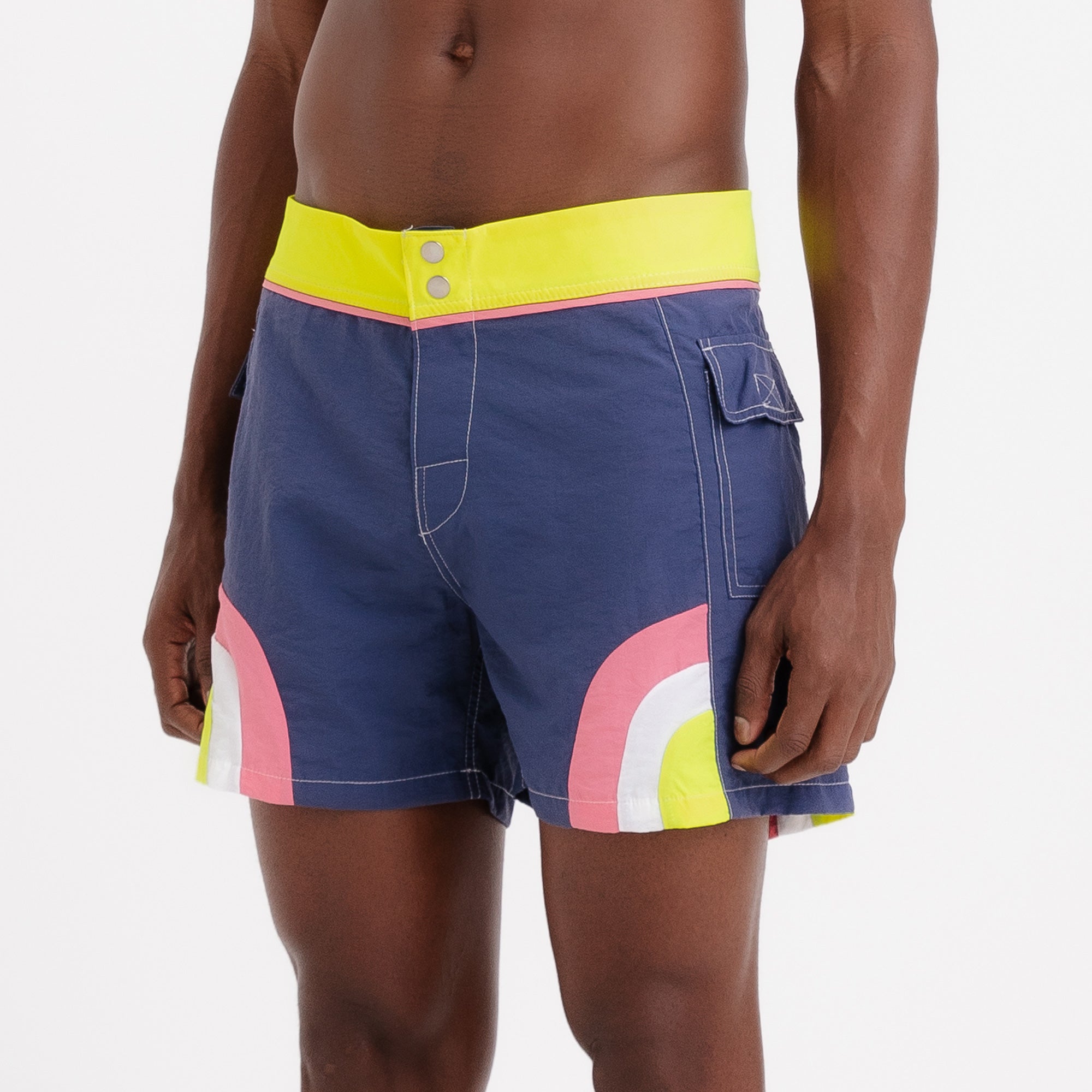 BoardShorts Masculino Sustentável Verde Neon com Botão Frutoze