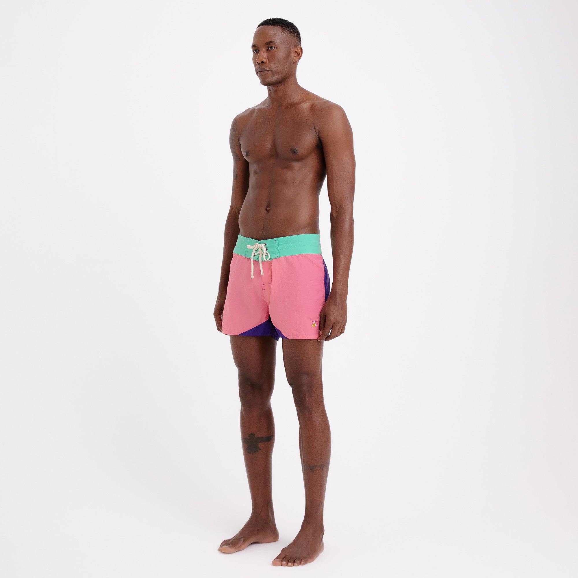 Boardshorts Masculino Sustentável Rosa, Roxo e Verde Frutoze