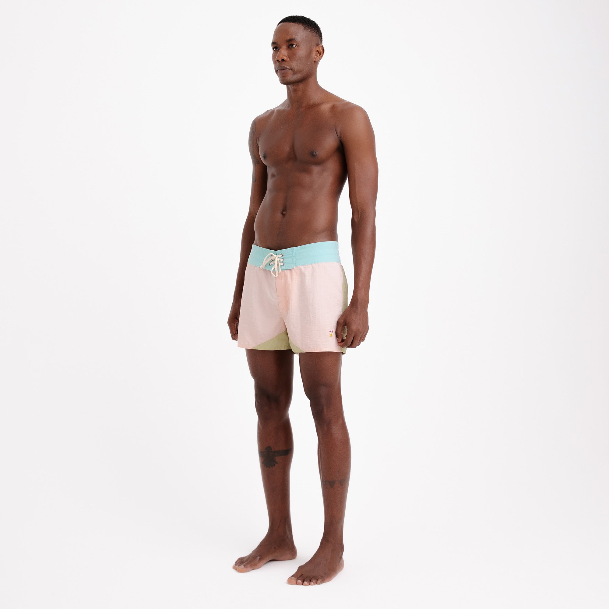 Boardshorts Masculino Sustentável Rosa, Verde e Azul Frutoze
