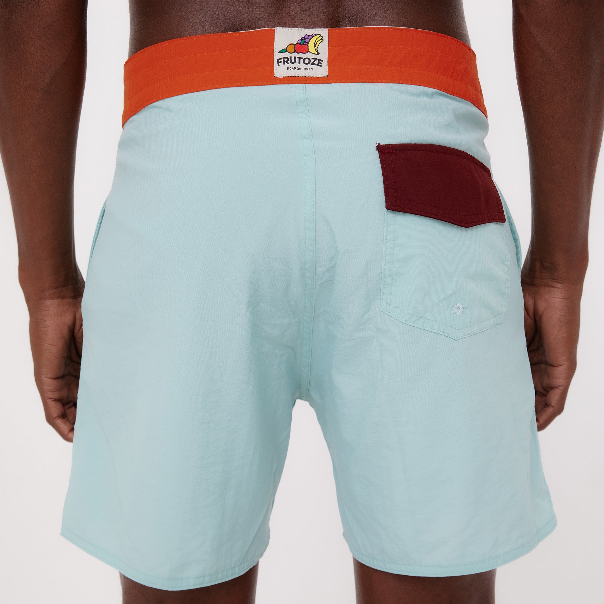 BoardShorts Masculino Sustentável Clássico Verde com Cós Laranja Frutoze