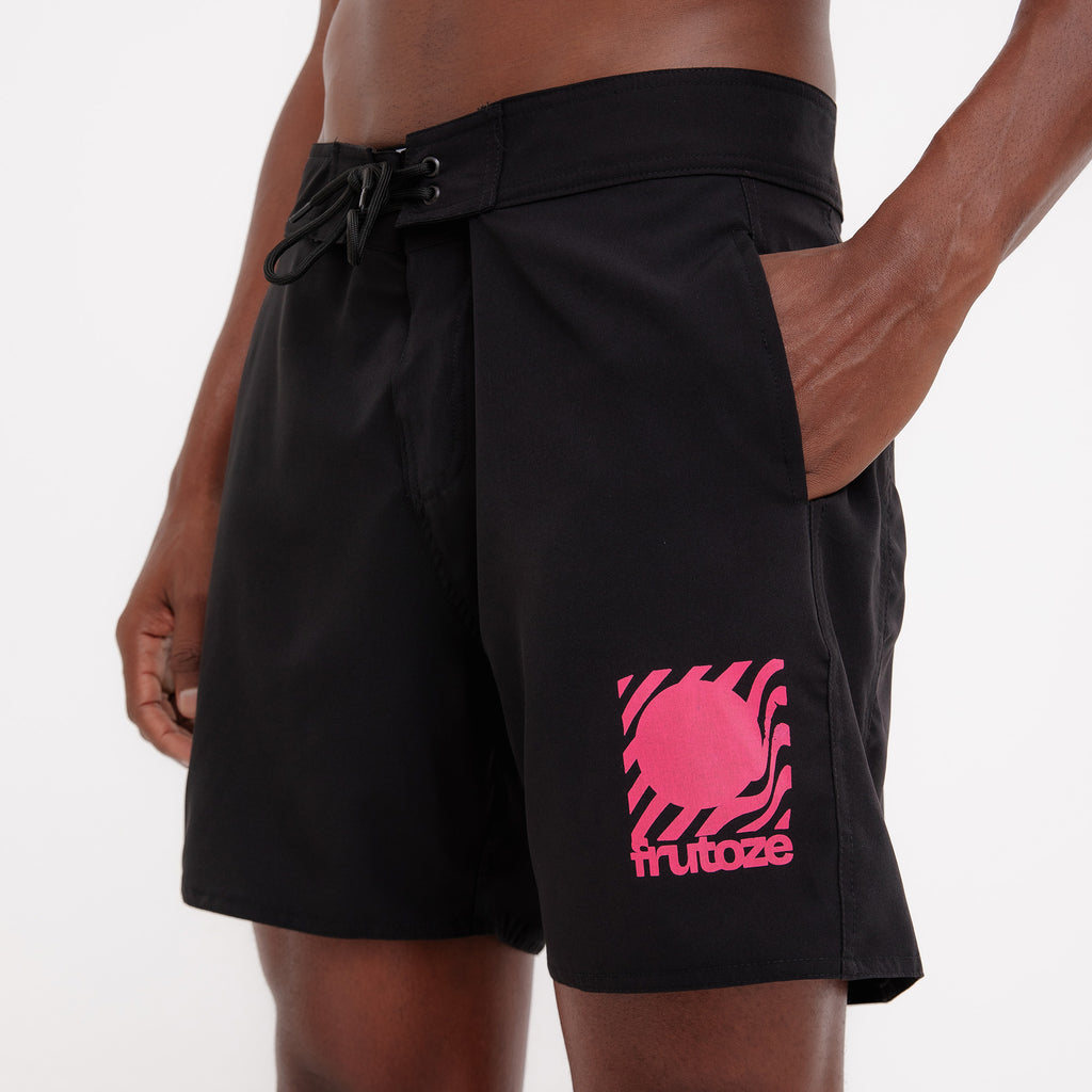 BoardShorts Masculino Preto com Degrade Frutoze