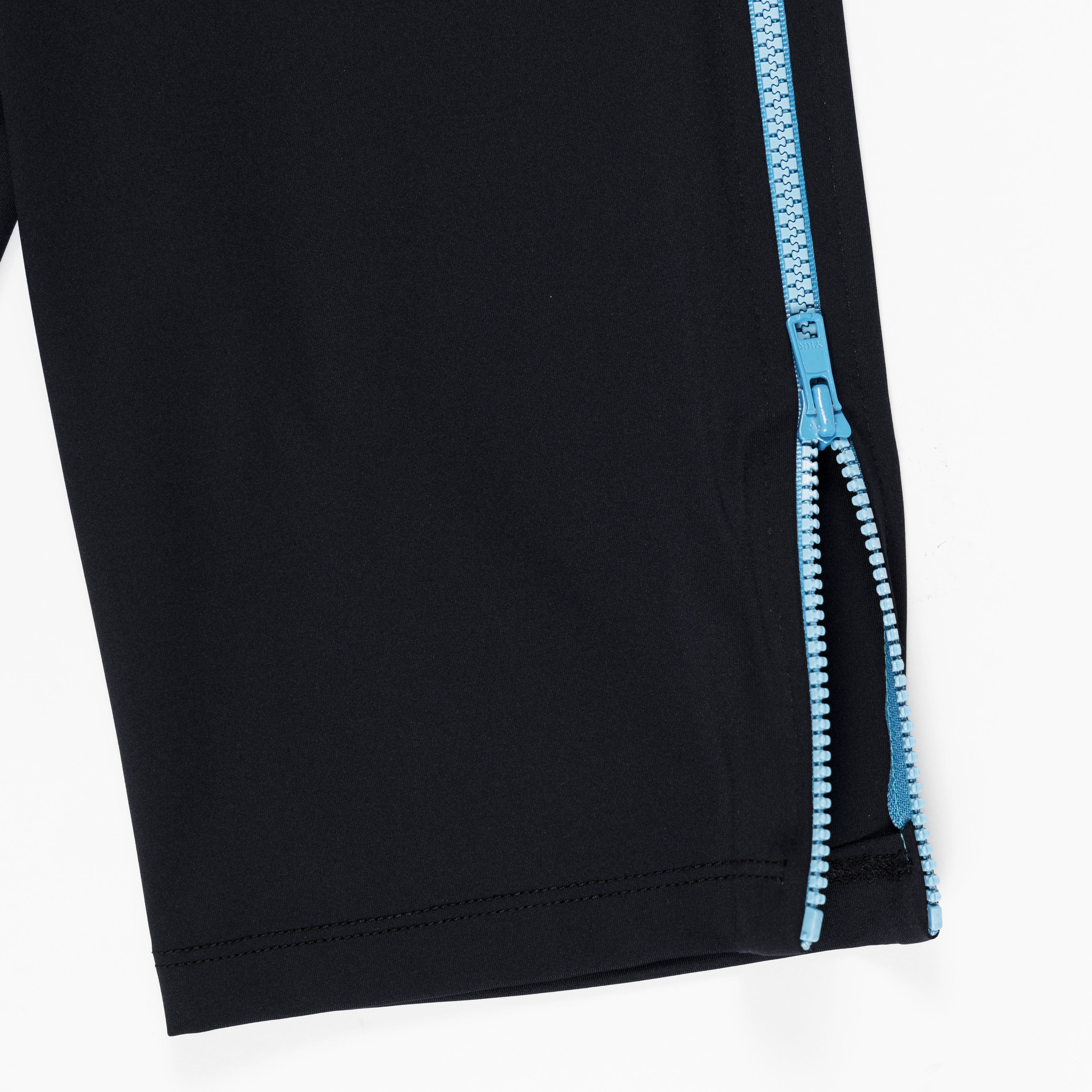 Bermuda Feminina Ciclista Preta Ziper Azul Frutoze