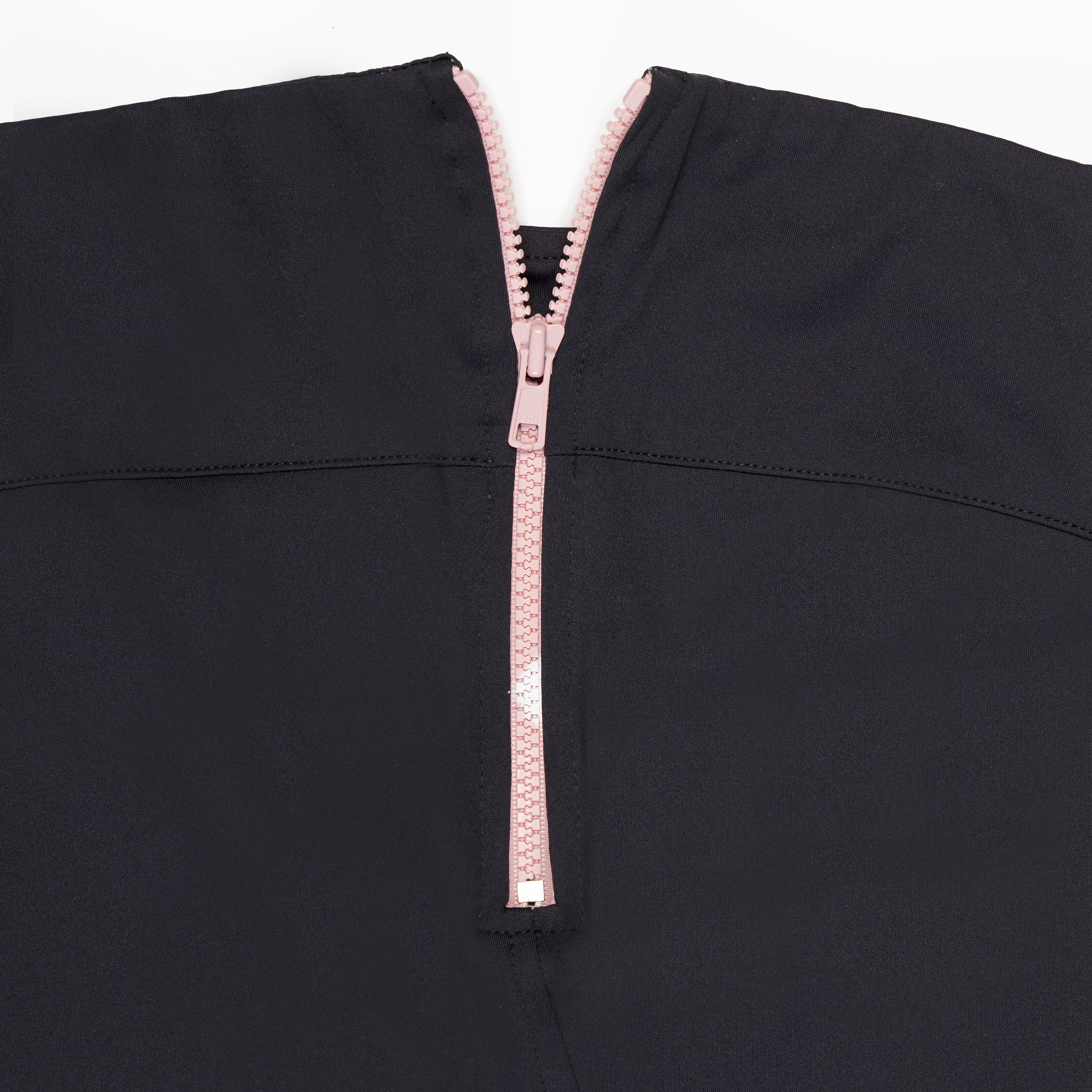 Legging Feminina Preta Ziper Rose Frutoze