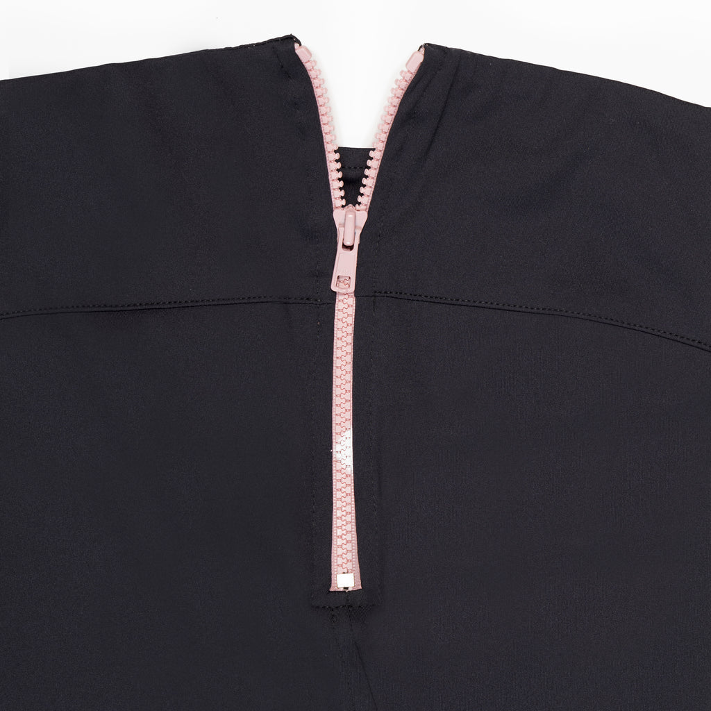 Legging Feminina Preta Ziper Rose Frutoze