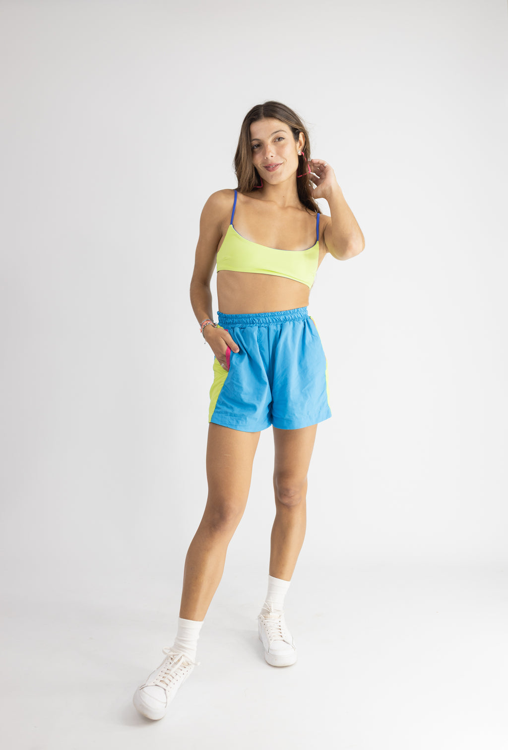 Shorts com Elástico Azul Frutoze