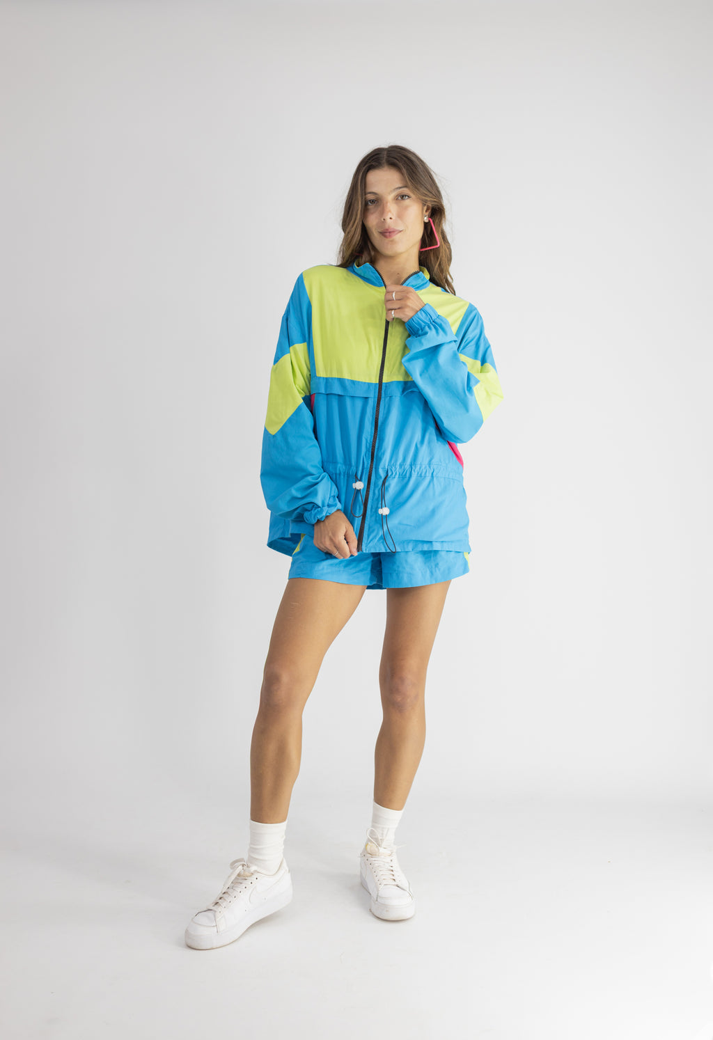 Jaqueta com Ziper Azul Frutoze