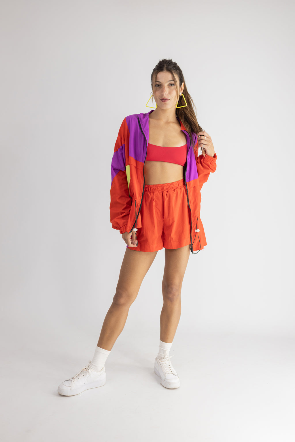 Shorts com Elástico Vermelho Frutoze