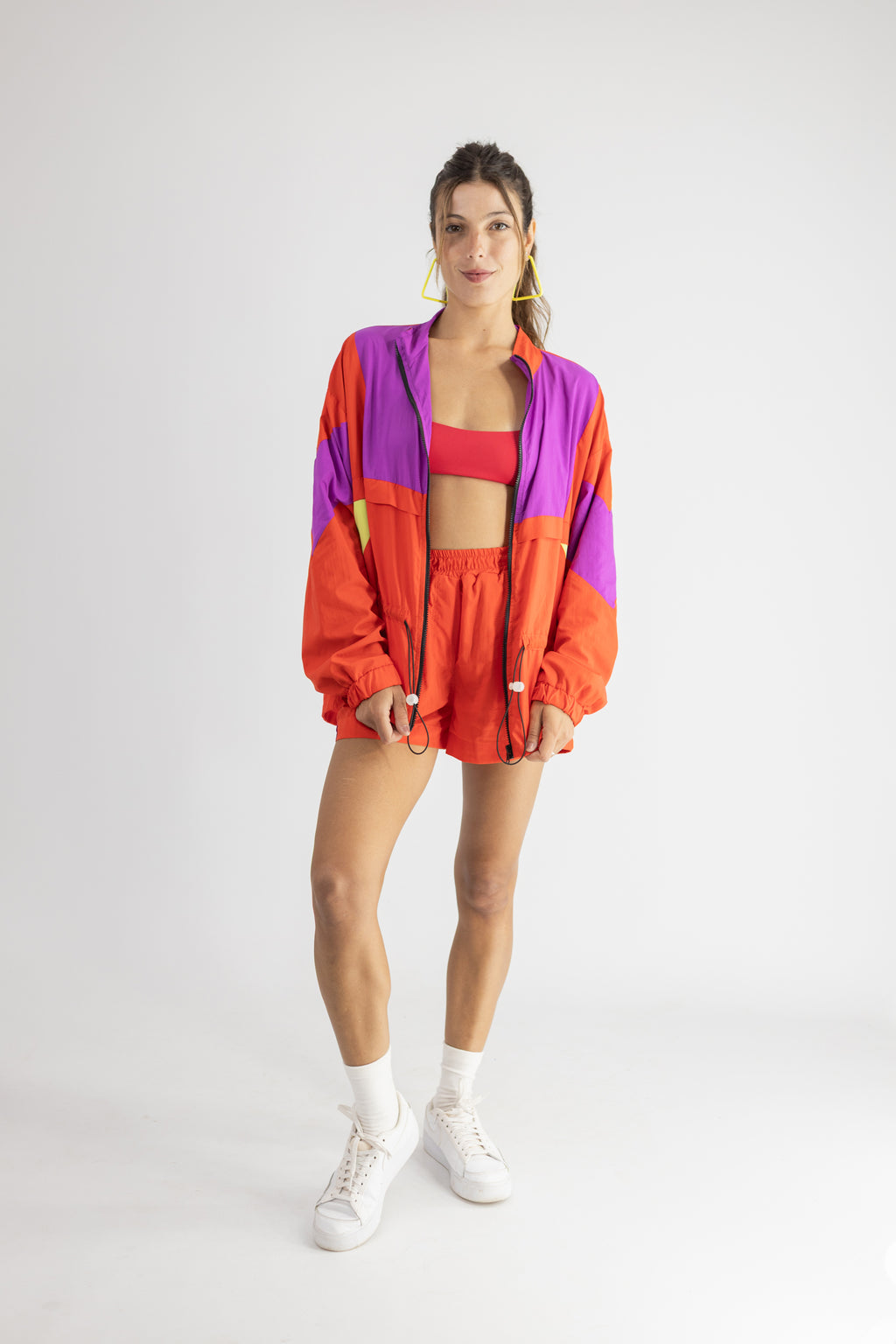 Jaqueta com Ziper Vermelha Frutoze