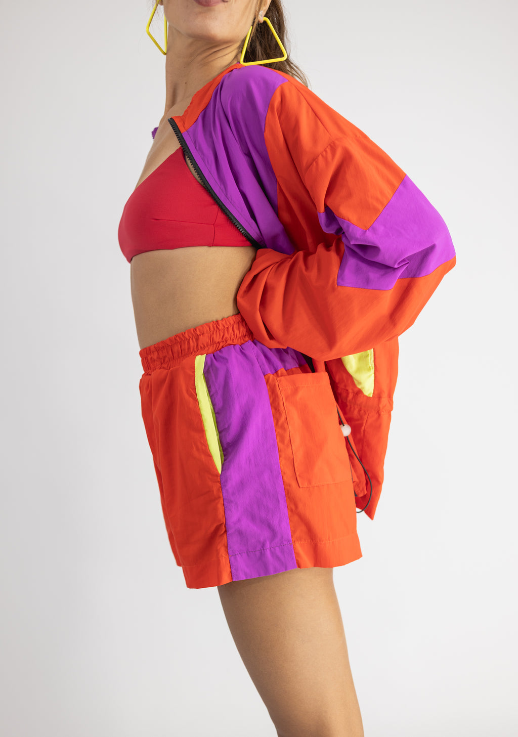 Shorts com Elástico Vermelho Frutoze