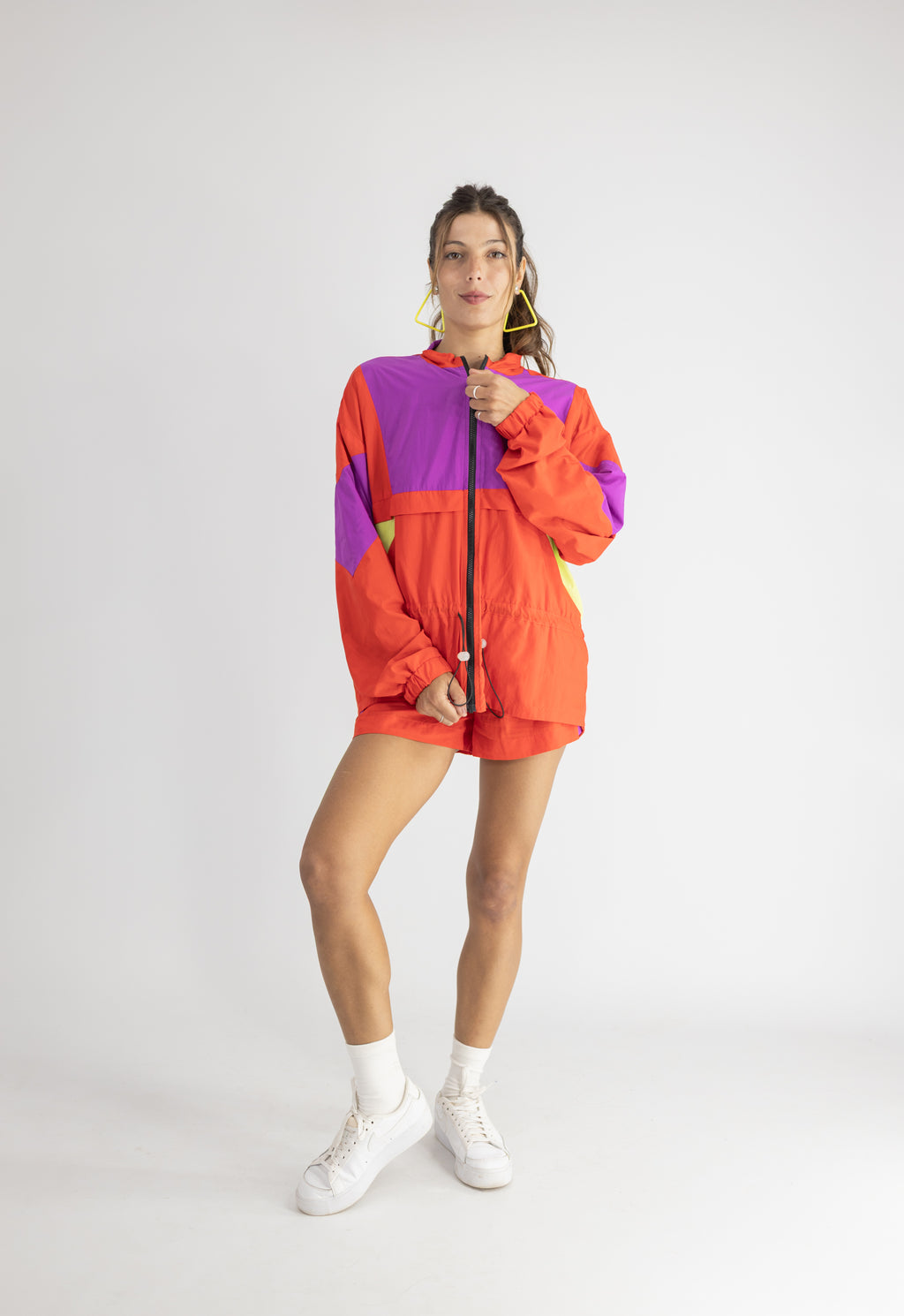 Jaqueta com Ziper Vermelha Frutoze