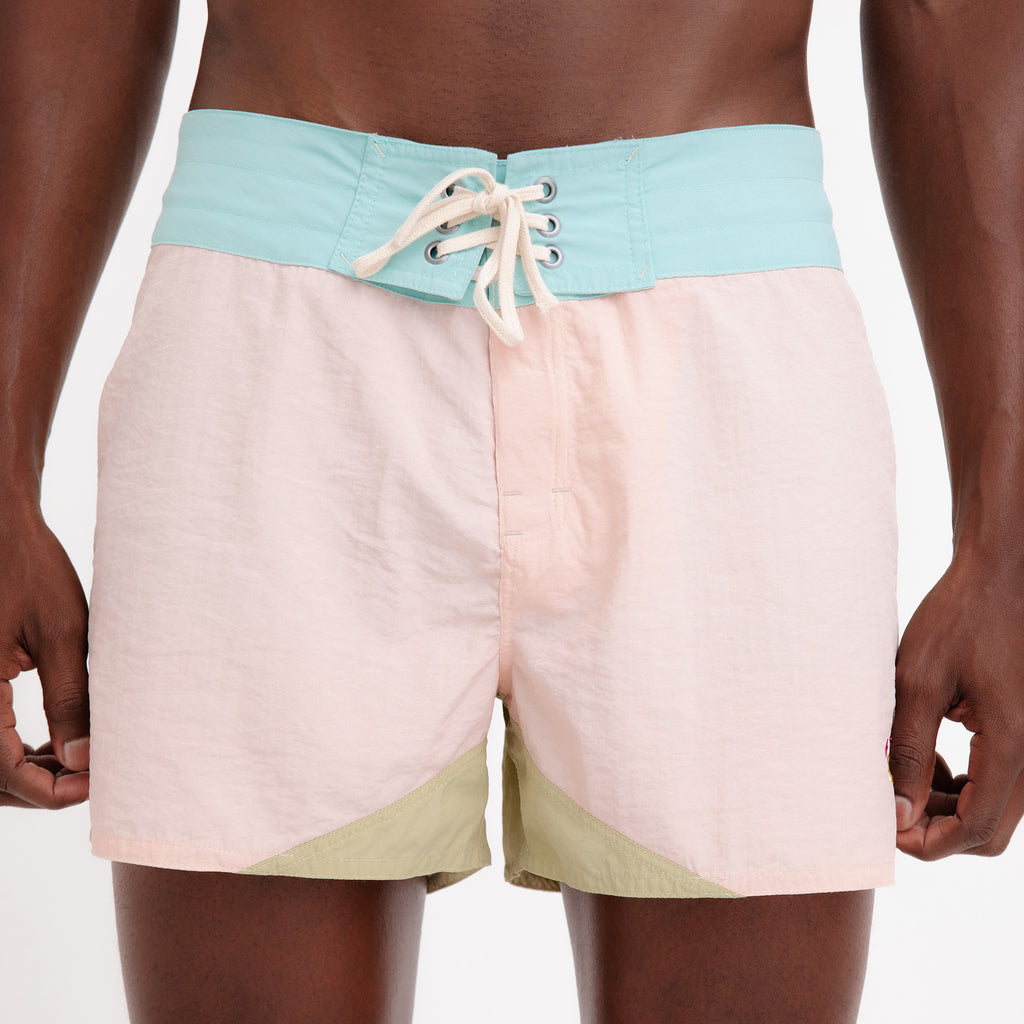 Boardshorts Masculino Sustentável Rosa, Verde e Azul Frutoze
