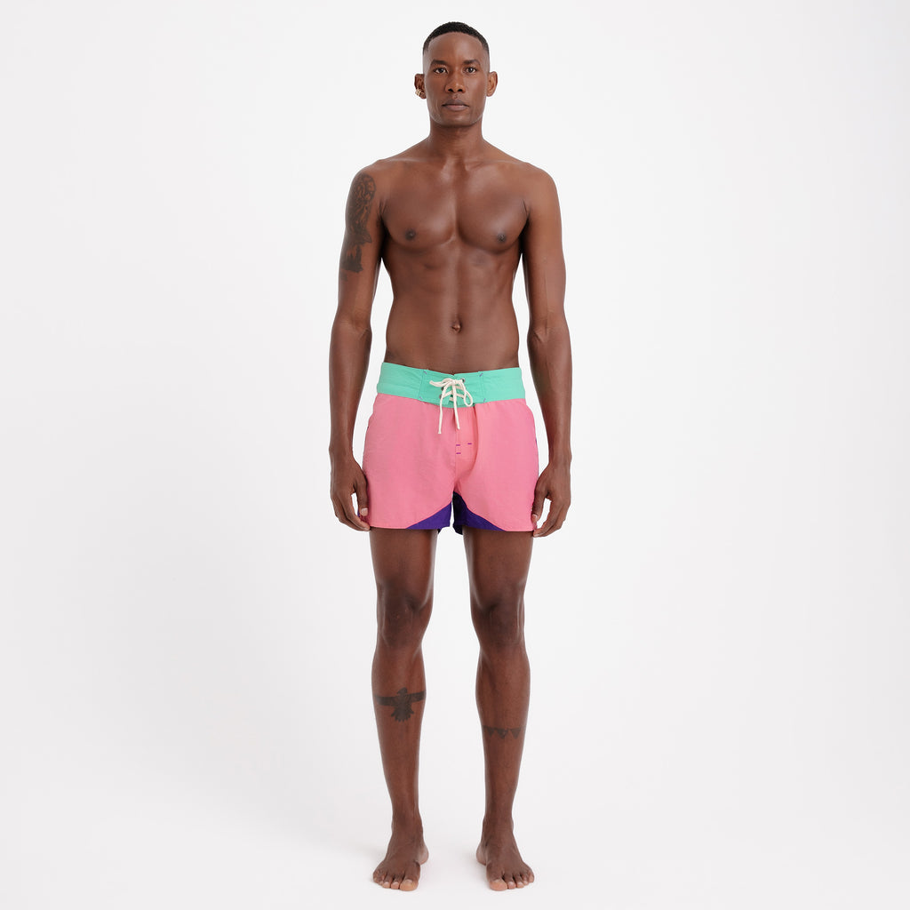 Boardshorts Masculino Sustentável Rosa, Roxo e Verde Frutoze