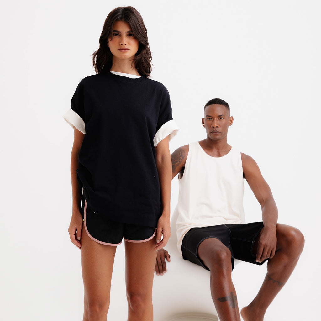 Camiseta Feminina Oversized Preta Frutoze