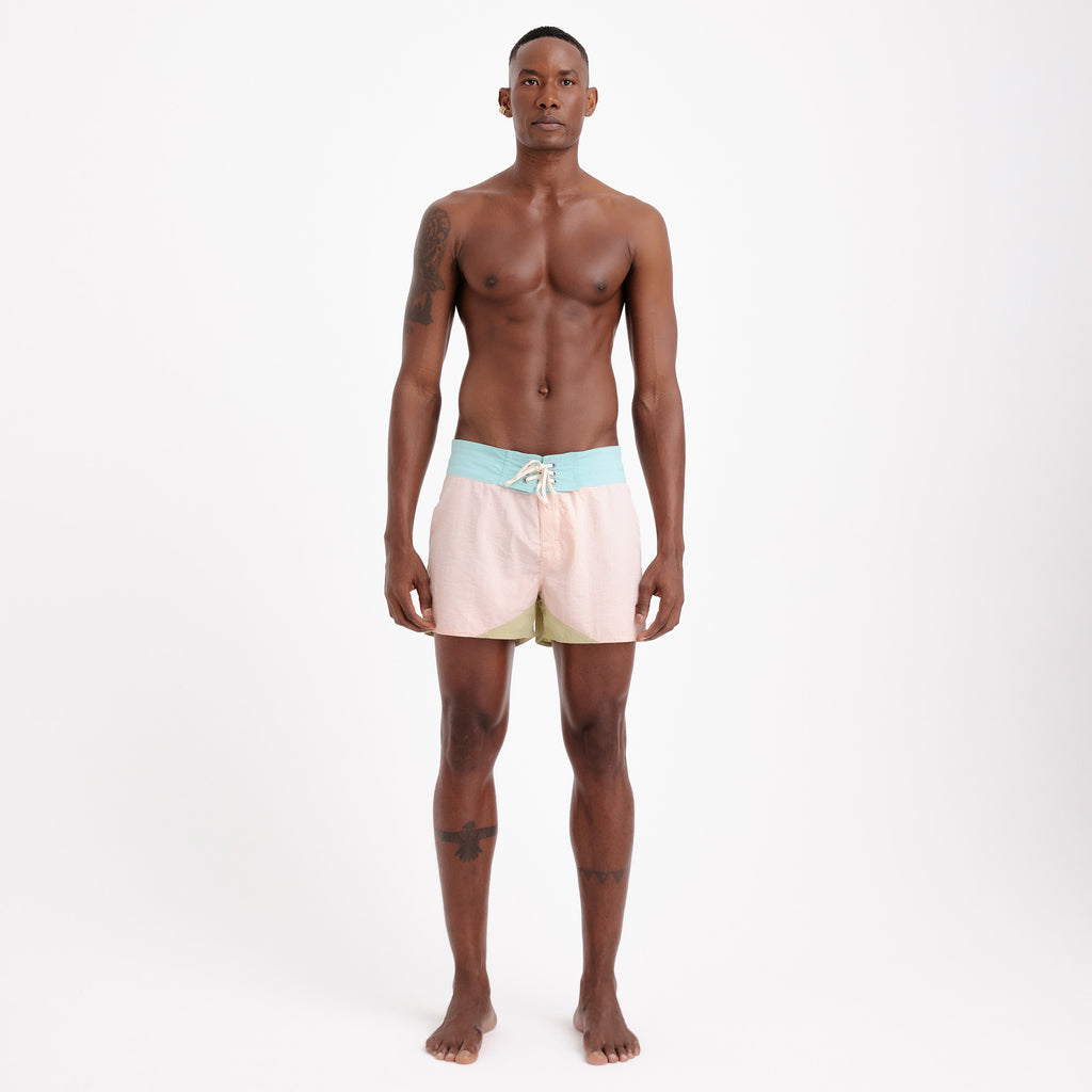 Boardshorts Masculino Sustentável Rosa, Verde e Azul Frutoze