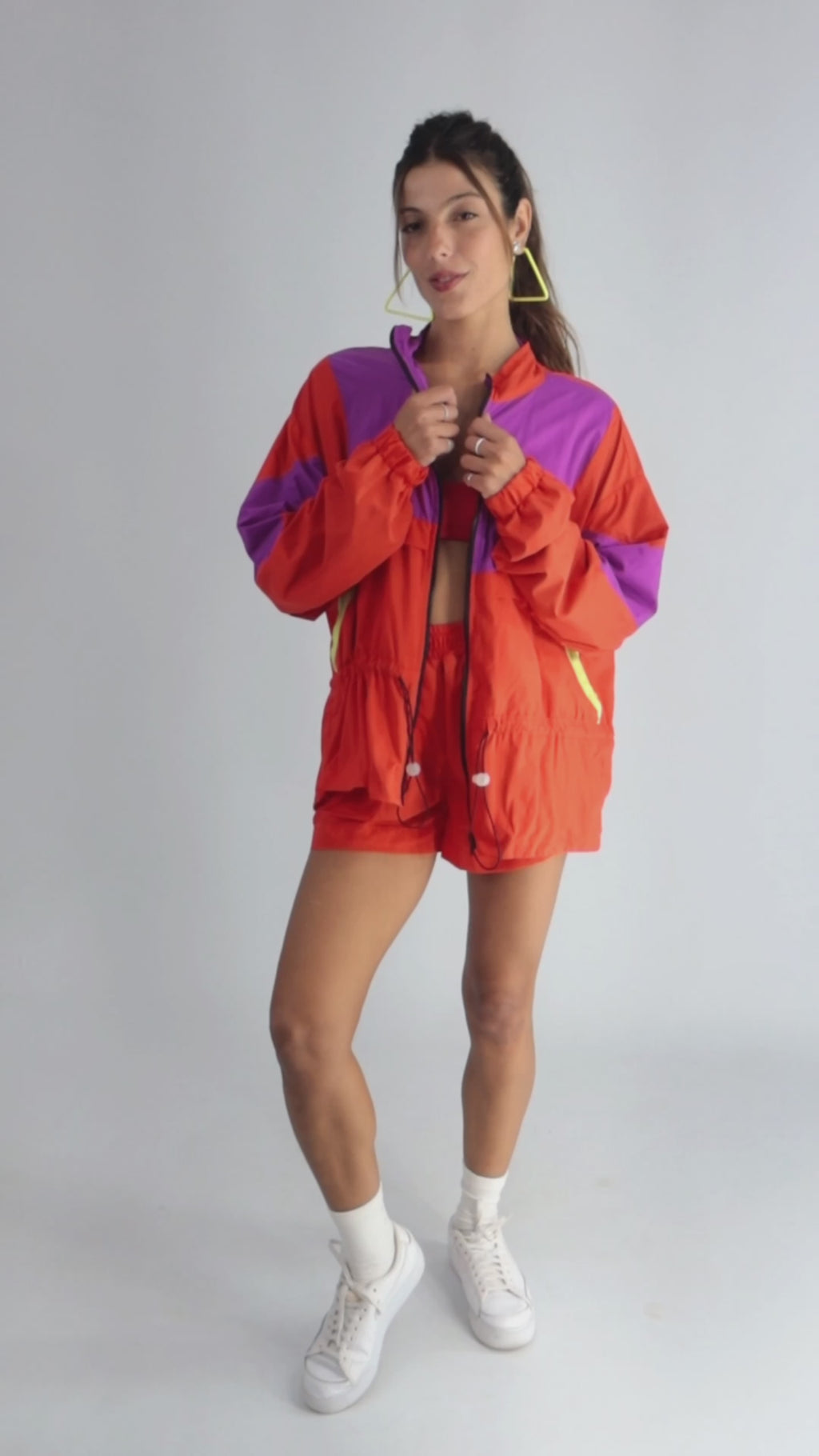 Shorts com Elástico Vermelho Frutoze